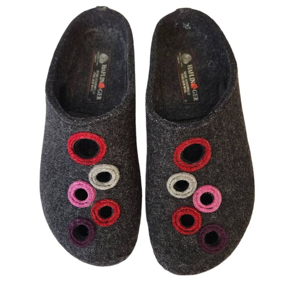 Haflinger Radius wool felted clig slippers. 9